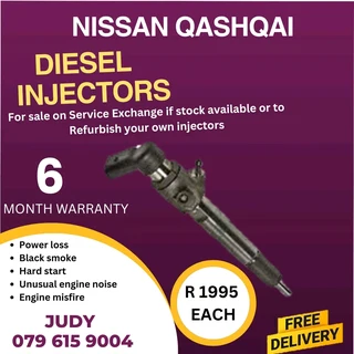 Nissan Qashqai Diesel Injector for sale on service exchange or to recon