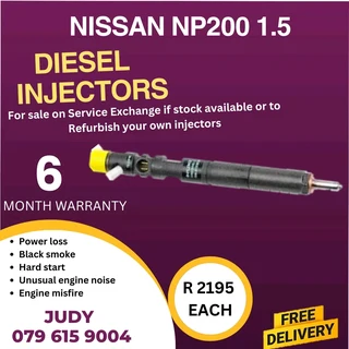 Nissan NP200 1.5 Diesel Injector for sale on service exchange or to recon