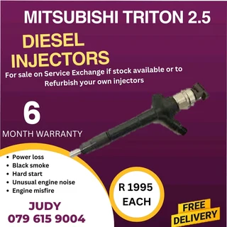Mitsubishi Triton 2.5 Diesel Injector for sale on service exchange or to recon
