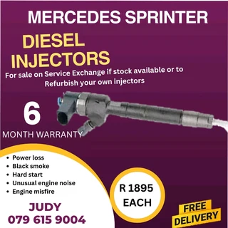 Mercedes Sprinter Diesel Injector for sale on service exchange or to recon