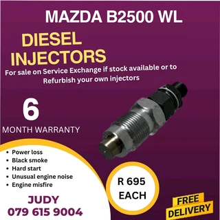 Mazda B2500 WL Diesel Injector for sale on service exchange or to recon
