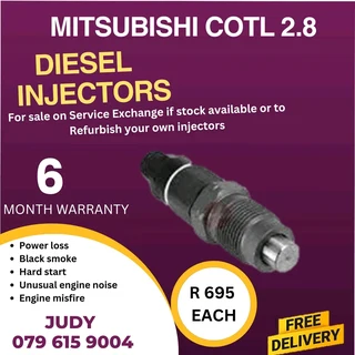 Mitsubishi colt 2.8 Diesel Injectors for sale on service exchange or to recon