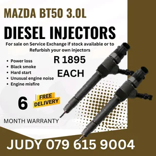 Mazda BT50 3.0L Diesel Injector for sale on service exchange or to recon