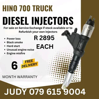 Hino 700 Truck Diesel Injector for sale on service exchange or to recon