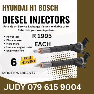 Hyundai H1 Bosch Diesel Injector for sale on service exchange or to recon