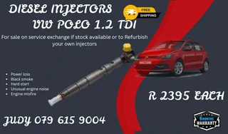 VW Polo 1.2 TDI Diesel Injector for sale on service exchange or to recon