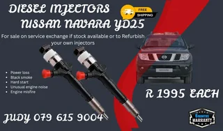 Nissan Navara YD25 Diesel Injector for sale on service exchange or to recon