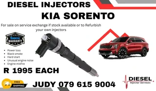 Kia Sorento Diesel Injectors for sale on service exchange or to recon