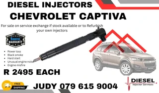 Chevrolet Captiva Diesel Injectors for sale on service exchange or to recon