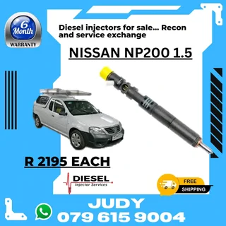 Nissan NP200 1.5 Diesel Injector for sale on service exchange or to recon
