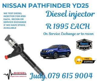 Nissan Pathfinder YD25 Diesel Injector for sale on service exchange or to recon