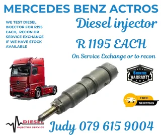 Mercedes Benz Actros Truck Diesel Injector for sale on service exchange or to recon
