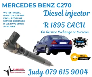 Mercedes Benz C270 Diesel injector for sale on service exchange or to recon