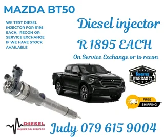 Mazda BT50 Diesel Injectors for sale on service exchange or to recon