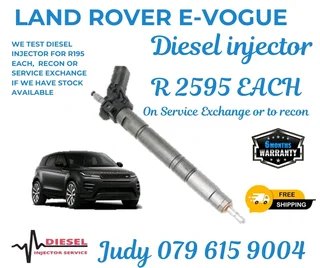 Land Rover Evogue Diesel Injector for sale on service exchange or to recon