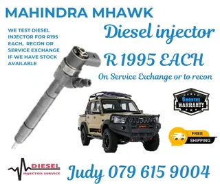 Mahindra Mhawk Diesel Injector for sale on service exchange or to recon