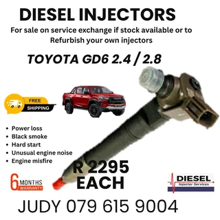 Toyota GD6 2.4 /2.8 Diesel Injectors