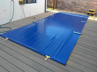 Pvc swimming pool cover with alluminium poles