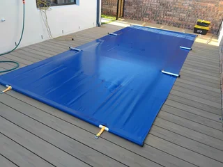 Pvc swimming pool cover with alluminium poles