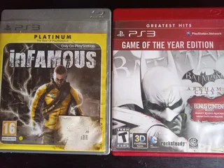 Infamous ps3 game physical disc.+ Batman Arkham City ps3 physical disc