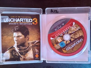Uncharted Drake&#39;s Fortune &#43; Uncharted 3 Drake&#39;s deception Ps3 games physical disc