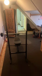 Adjustable Maxed lifting bench&#43;Barbell&#43;6 1kg weights