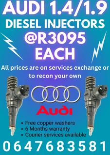 Audi 1.4/1.9 Diesel Injectors/ We Recon And Sell On Exchange