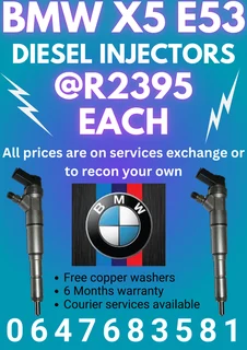 Bmw X5 E53 Diesel Injectors/ Free Copper Washers