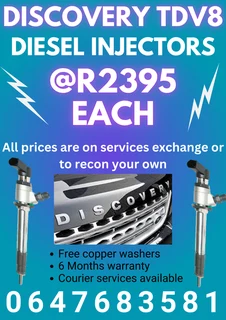 Discovery Tdv8 Diesel Injectors/ Copper Washers Included