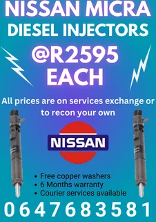 Nissan Micra Diesel Injectors/ 6 Months Warranty