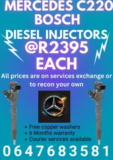 Mercedes C220 Bosch Diesel Injectors/ 6 Months Warranty