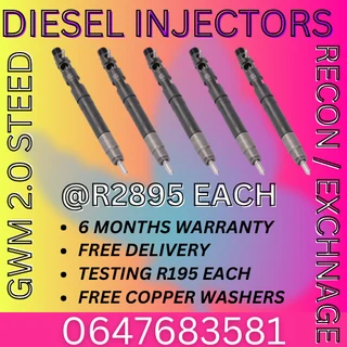Gwm 2.0 Steed Diesel Injectors For Sale Free Copper Washers