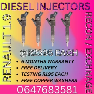 Renault 1.9 Diesel Injectors For Sale Free Copper Washers