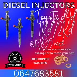 Toyota D4d 1kd/2kd Diesel Injectors For Sale With Warranty