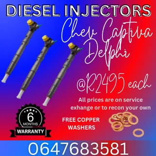 Chevrolet Captiva Delphi Diesel Injectors For Sale 6 Months Warranty