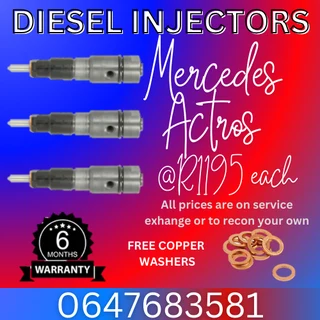 Mercedes Actros Diesel Injectors For Sale Free Copper Washers