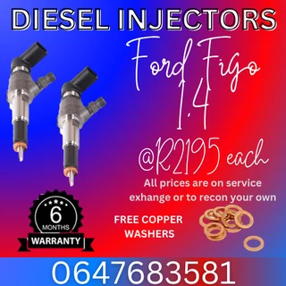 Ford Figo 1.4 Diesel Injectors For Sale We Recon And Sell On Exchange