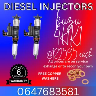 Isuzu 4hk1 Diesel Injectors For Sale With Warranty