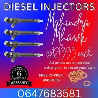 Mahindra Mhawk Diesel Injectors For Sale 6 Months Warranty