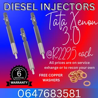 Tata Xenon 3.0 Diesel Injectors For Sale Free Copper Washers