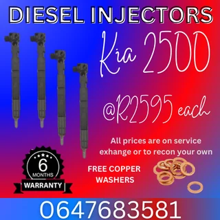 Kia 2500 Diesel Injectors For Sale We Recon And Sell On Exchange