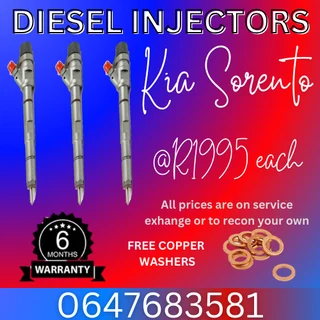 Kia Sorento Diesel Injectors For Sale Free Copper Washers