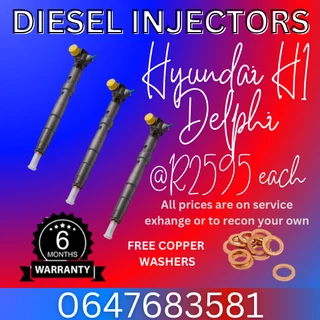 Hyundai H1 Delphi Diesel Injectors For Sale 6 Months Warranty