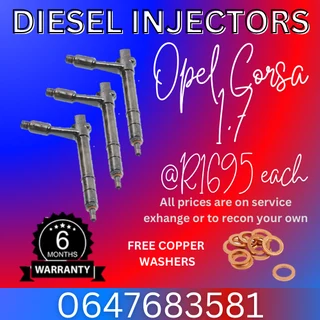 Opel Corsa 1.7 Diesel Injectors For Sale We Recon And Sell On Exchange