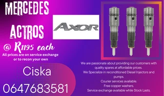 Mercedes Actros Diesel Injectors For Sale