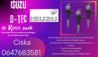 Isuzu D-tec Diesel Injectors For Sale We Recon And Sell On Exchange