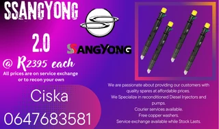 Ssangyong 2.0 Diesel Injectors For Sale We Recon And Sell On Exchange