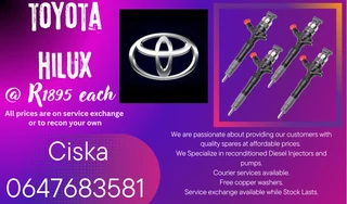 Toyota Hilux Diesel Injectors For Sale With Washers