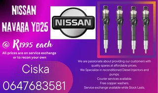 Nissan Navara Yd25 Diesel Injectors For Sale Copper Washers Included
