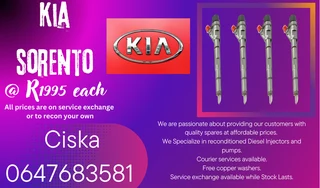 Kia Sorento Diesel Injectors For Sale We Recon And Sell On Exchange